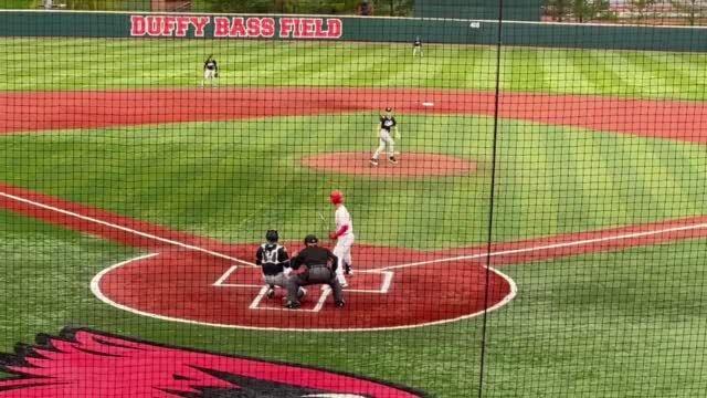 Watch now: Greg Nichols beats out infield hit