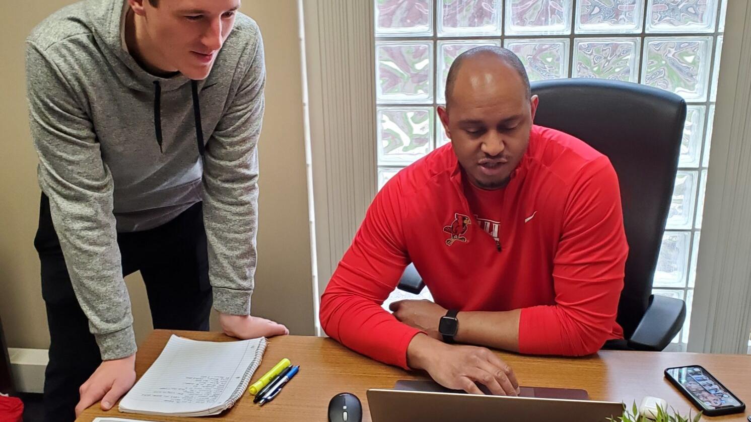 Watch now: Walter Offutt, Andrew Dakich settling in as Illinois State assistant basketball coaches