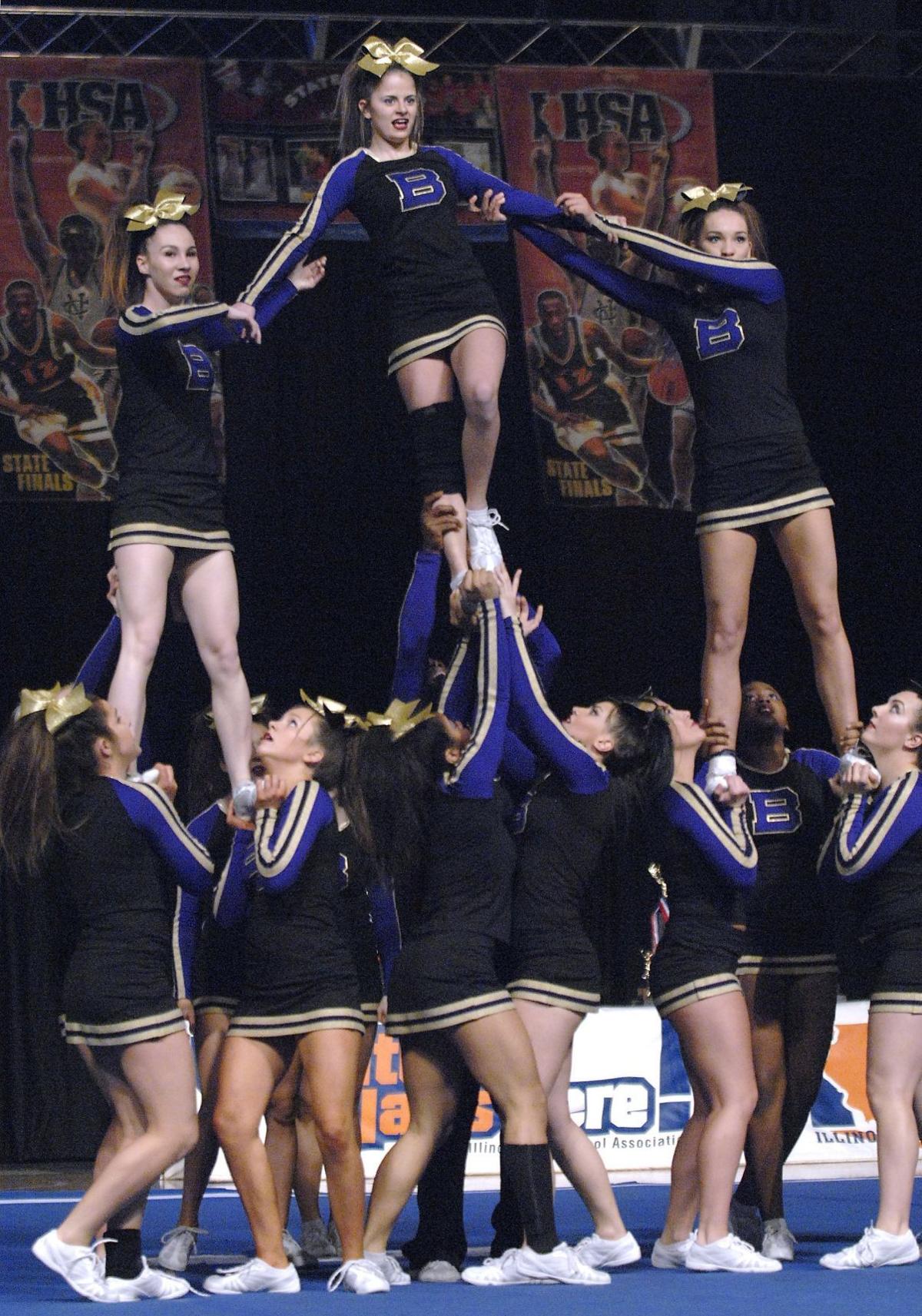 Photos: Bloomington High School at IHSA cheerleading competition