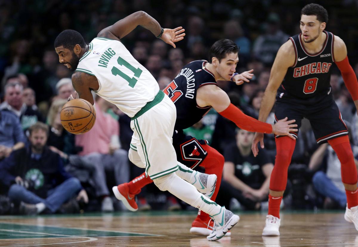 Irving Scores 17 Points Celtics Rout Bulls Basketball