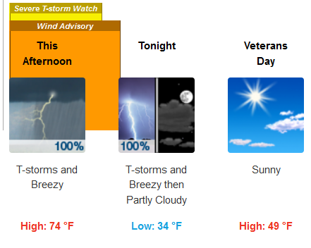 Watch now: Severe thunderstorm warning issued for western ...