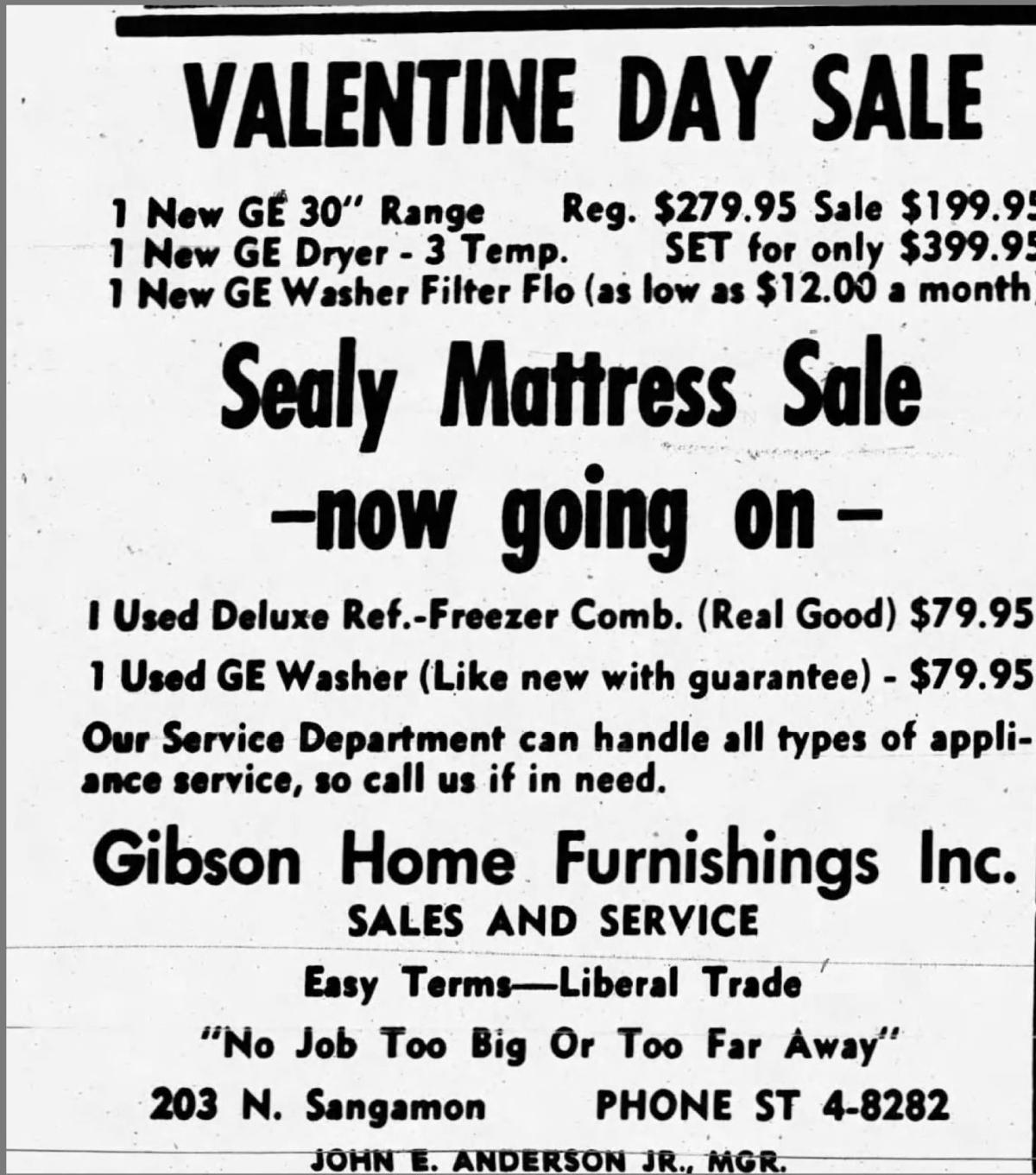 From The Archives Vintage Valentine S Day Ads Lifestyles Pantagraph Com