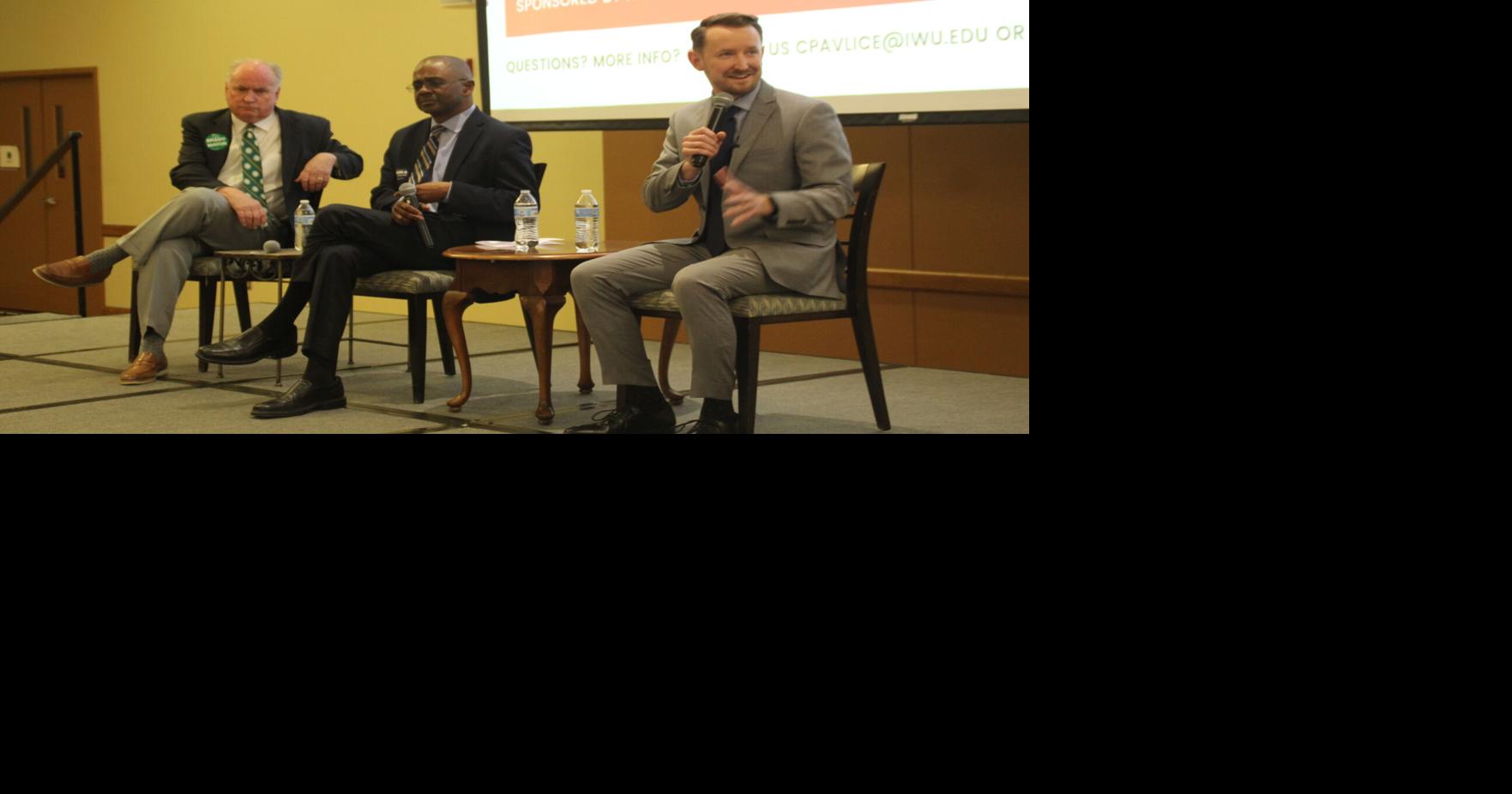 Bloomington mayoral candidates talk housing, issues at Illinois Wesleyan U