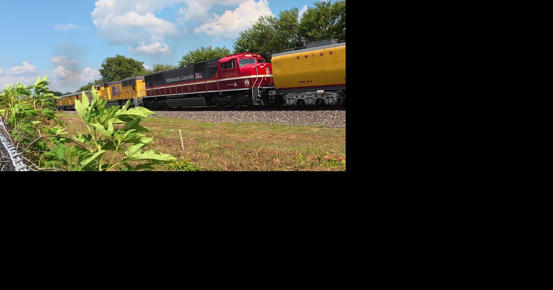 Video: Historic Union Pacific Big Boy No. 4014 travels down the tracks parallel to 6istoric Route 66