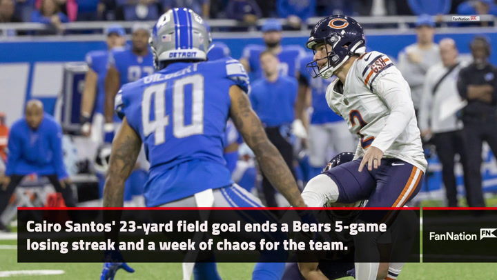 Santos' game-ending FG ends Bears' skid versus winless Lions