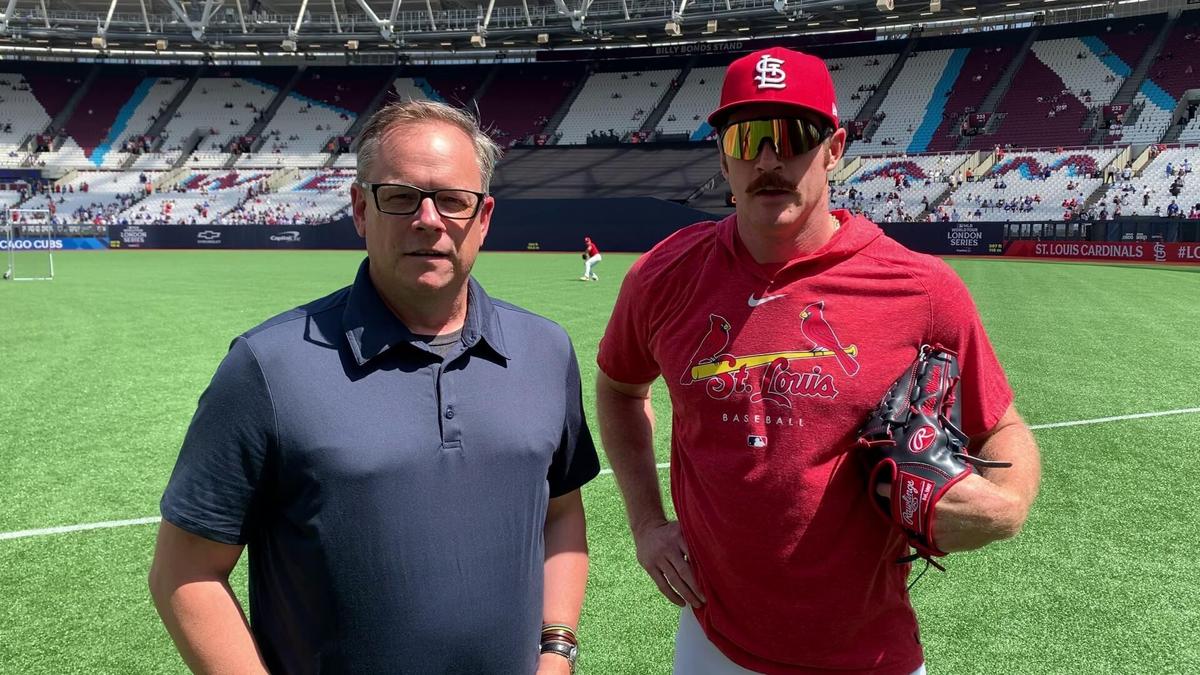 Cardinals starter Miles Mikolas walks about his London experience