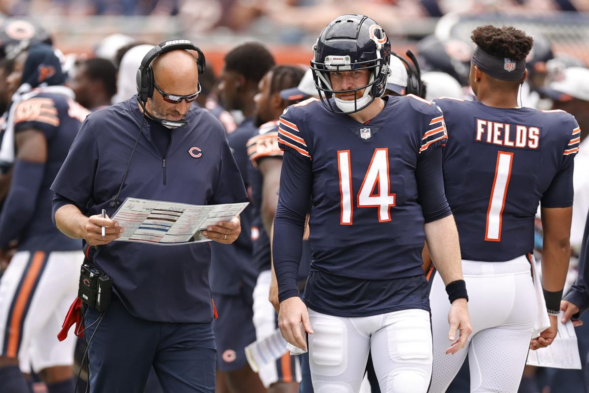 Chicago Bears wide receiver Isaiah Coulter during pregame of an