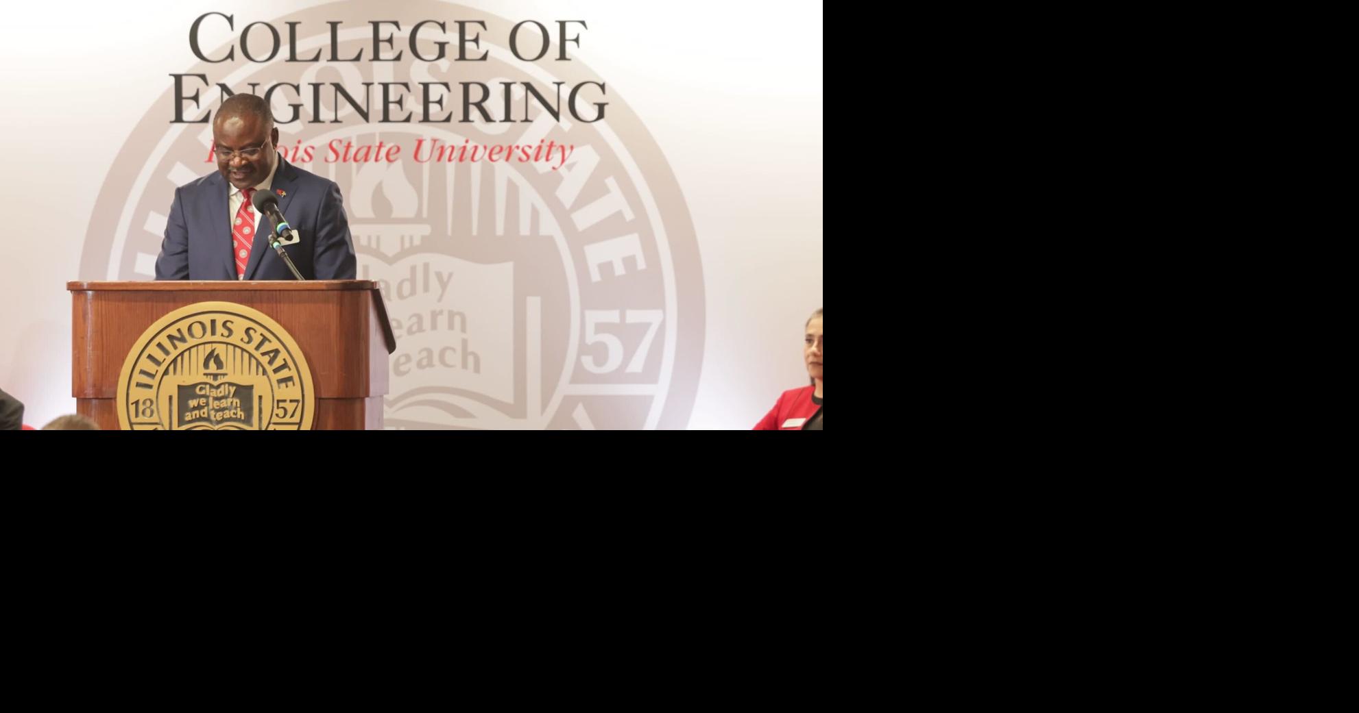   President Aondover Tarhule talks about new College of Engineering facility at Campus East