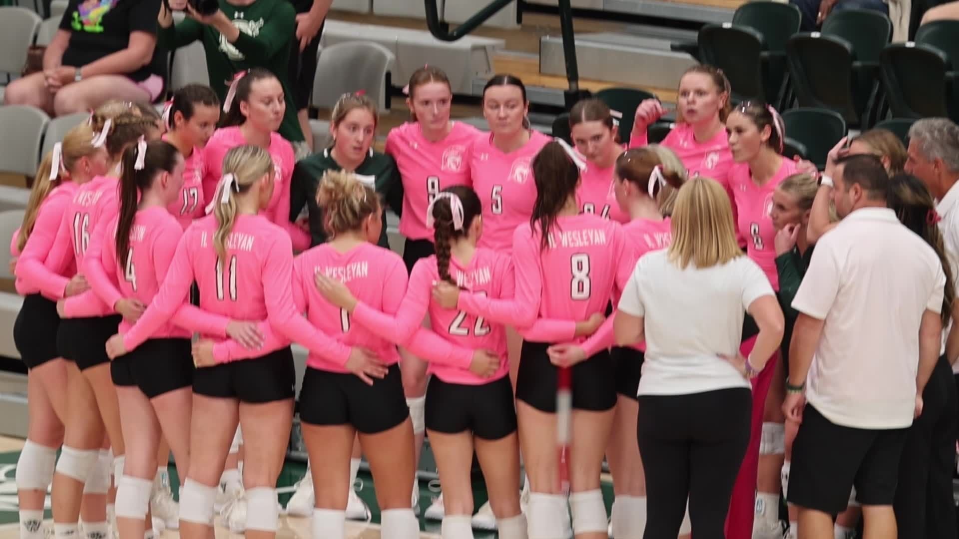 Video: IWU volleyball gets ready for match against North Central College