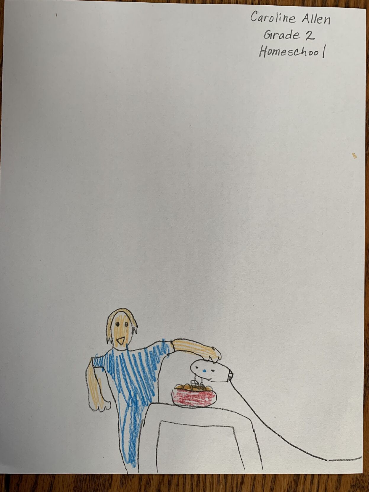 Caroline Allen, grade 2, Homeschool