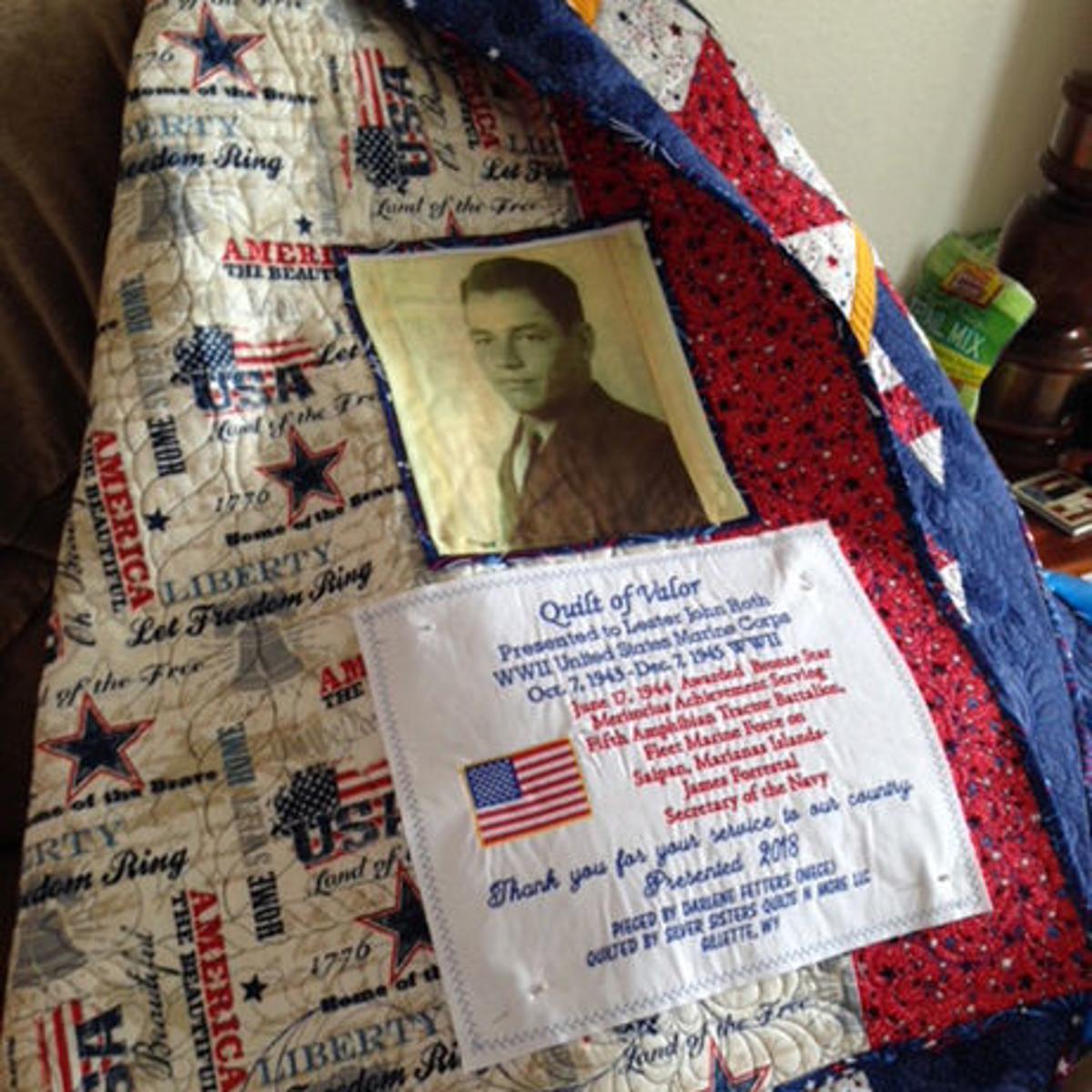 Quilts of Valor is 'thank you' to area veterans