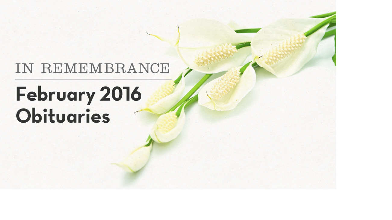 In Remembrance Pantagraph Area Obituaries In February