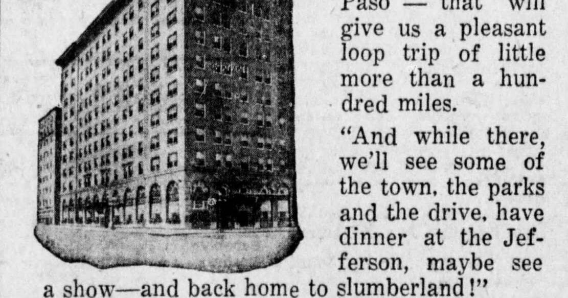 The Hotel Jefferson — June 21, 1929