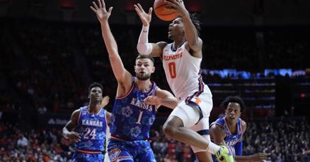 No25 Illinois beats No 1 Kansas in exhibition finale No25 Illinois beats No 1 Kansas in exhibition finale