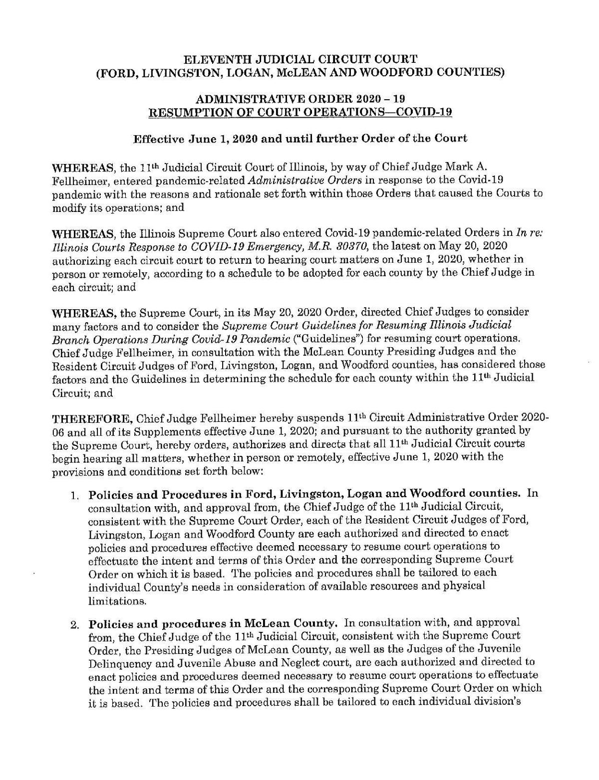 All Rise 11th Judicial Circuit Court Is Back In Session Local Crime Courts Pantagraph Com