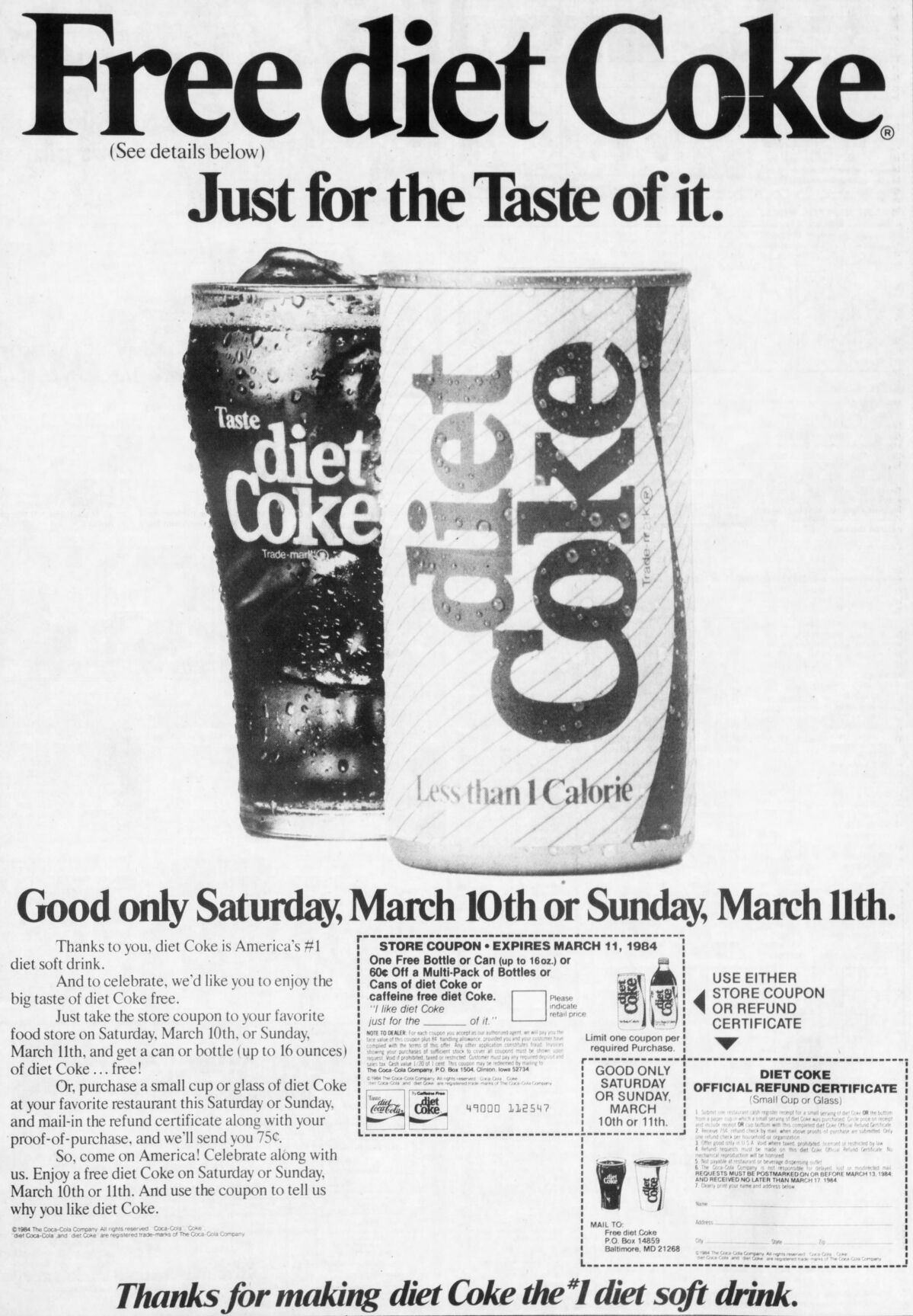 Vintage Tab cola: Remember this popular sugar-free diet soda? - Click  Americana, image size:1199x1727