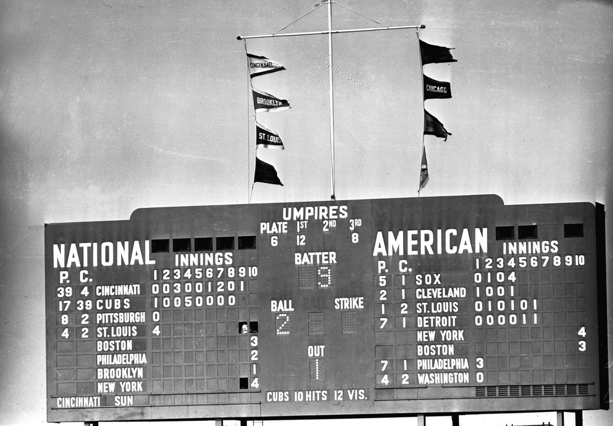 A day in the life of baseball, via the iconic Wrigley Field scoreboard