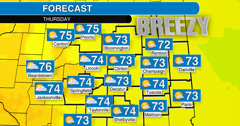 Watch now: Warm and breezy today, rain returns to central Illinois Friday - The Pantagraph