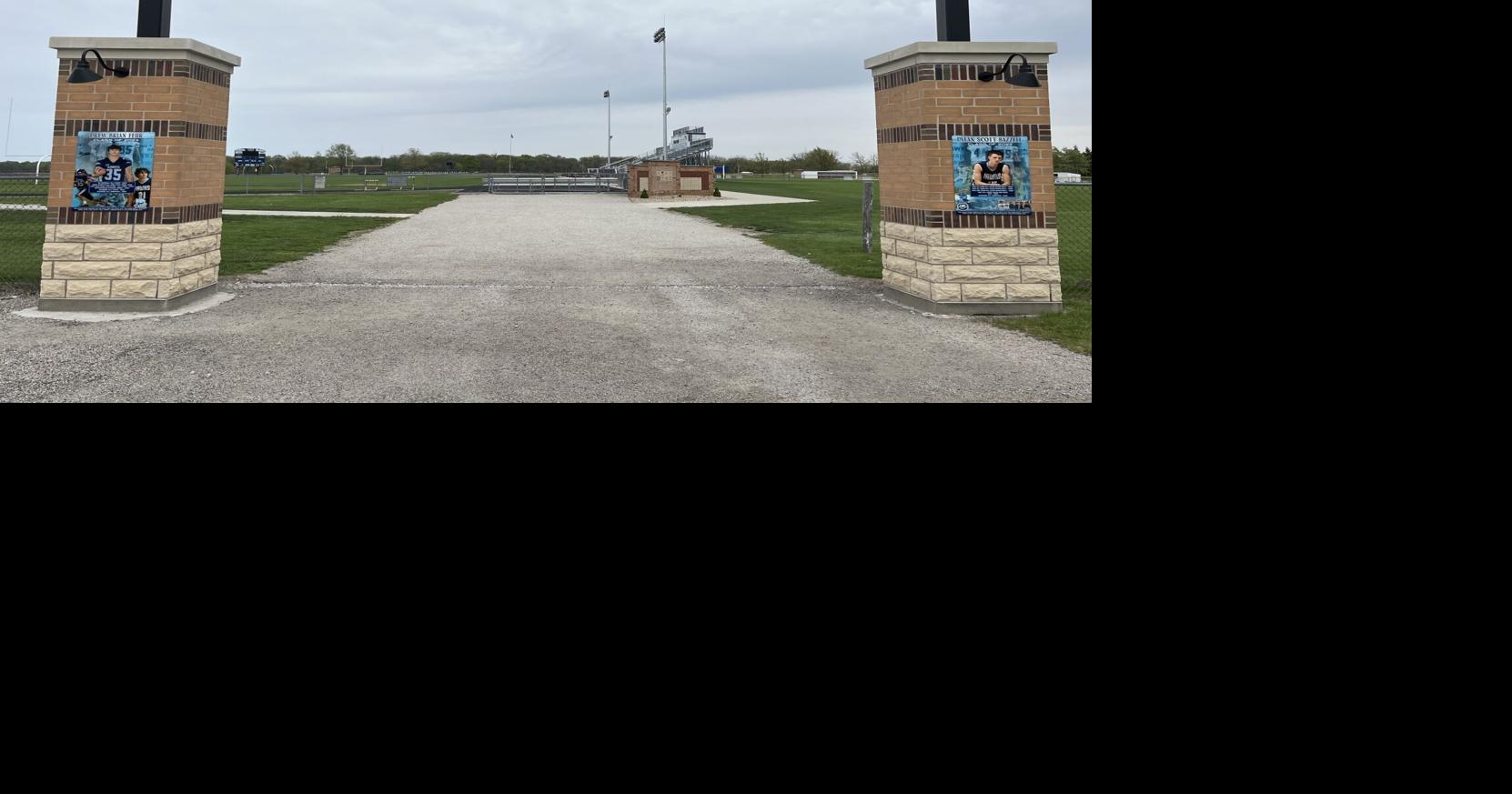 Prairie Central constructs memorial archway in honor of Drew Fehr, Dylan Bazzell