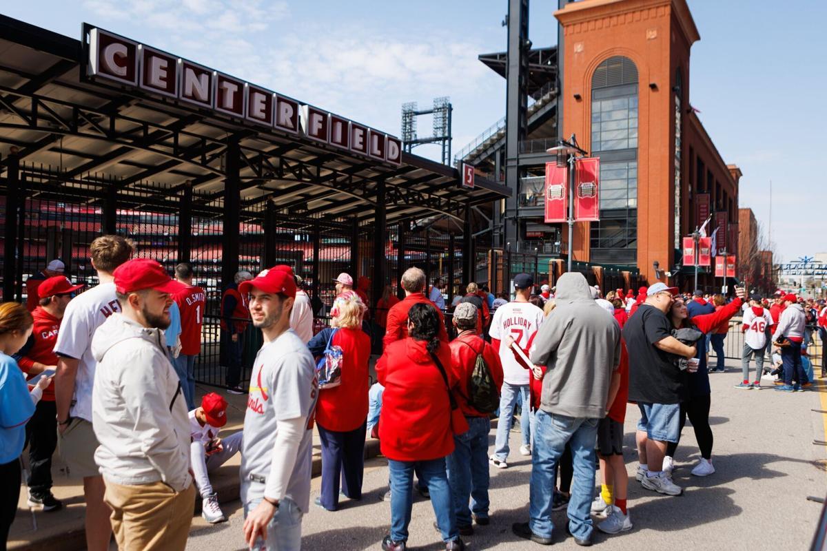 Opening Day in St. Louis with pep rallies, Cardinals pre-game