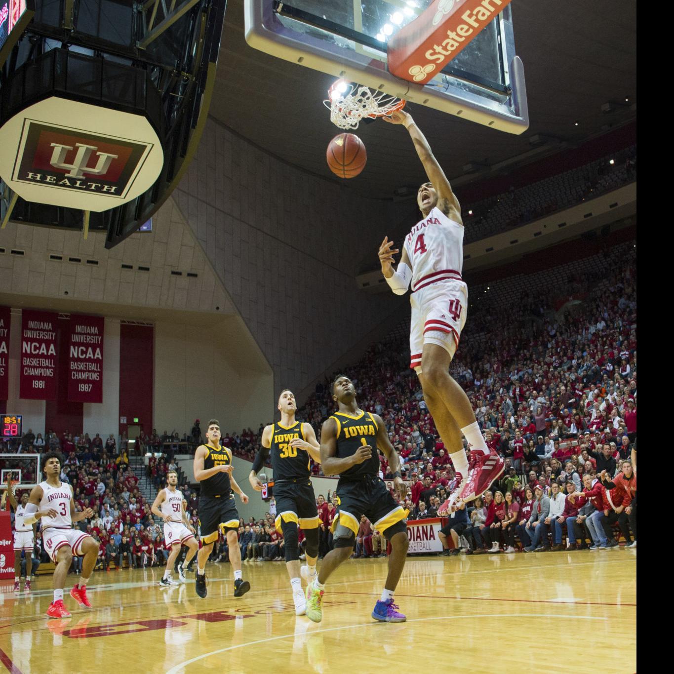 Thursday S College Basketball Indiana Uses 3 Point Flurry To Beat