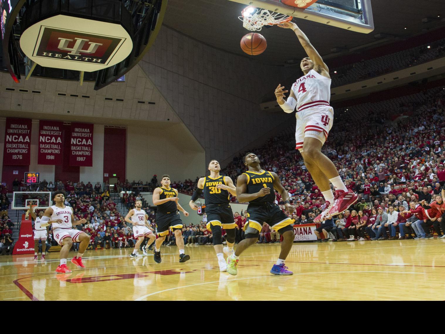 Thursday S College Basketball Indiana Uses 3 Point Flurry To Beat