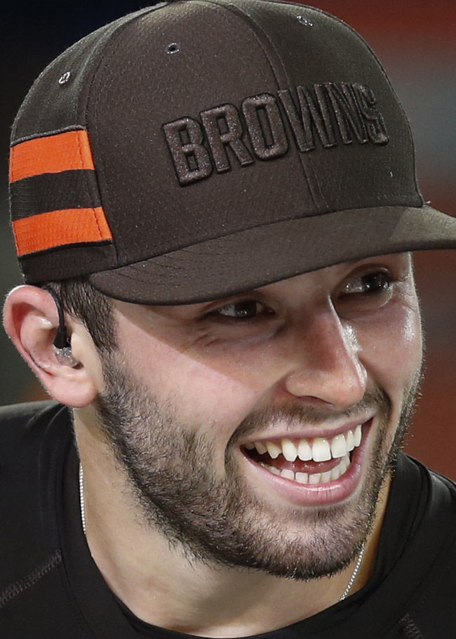 Baker Mayfield Browns cap hedshot