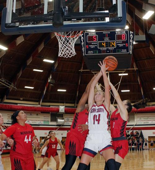 Pack battles for the basketball