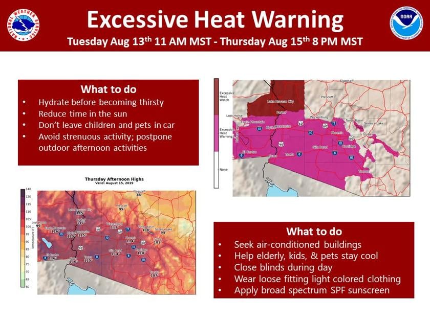 Excessive Heat Warning for Parker, parts of California ...