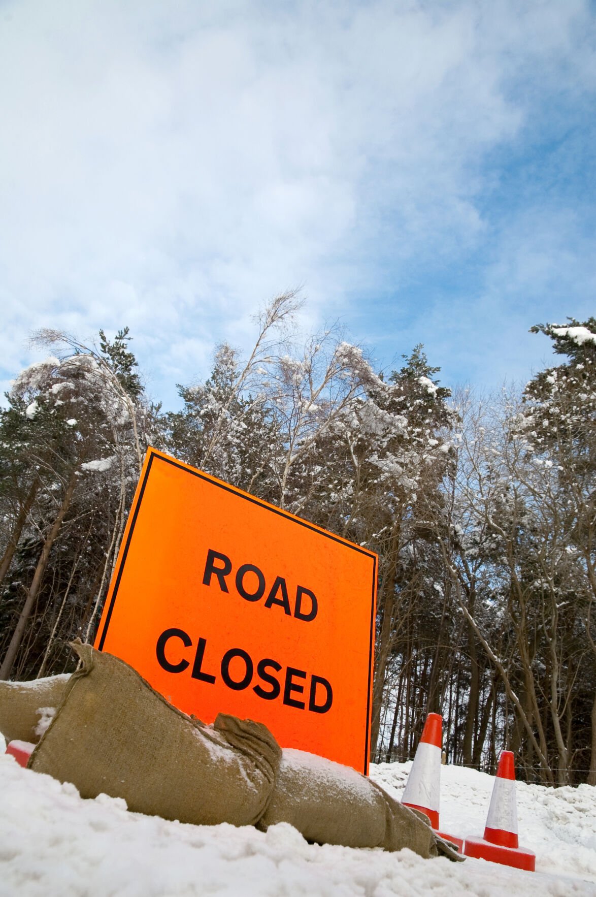 Fines and loss of insurance if driving on closed highways Parry