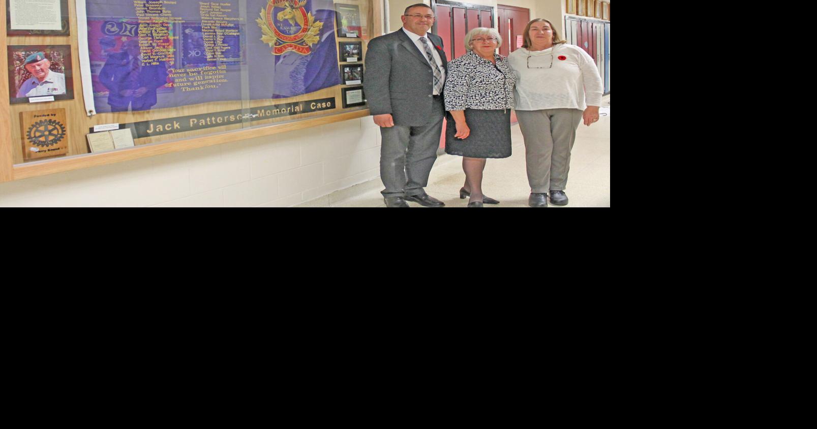 Parry Sound High School unveils veteran Jack Patterson Memorial display