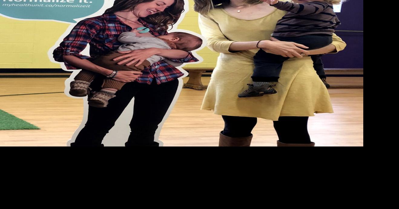 Lifesize cutouts of breastfeeding highlight week in North Bay Parry