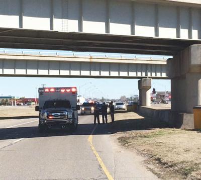 woman bridge off jumps jumped paulsvalleydailydemocrat after interstate kinds responders tuesday scene were