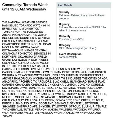Tornado Watch issued until Midnight | Local News ...