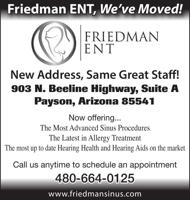Friedman ENT, We’ve Moved!