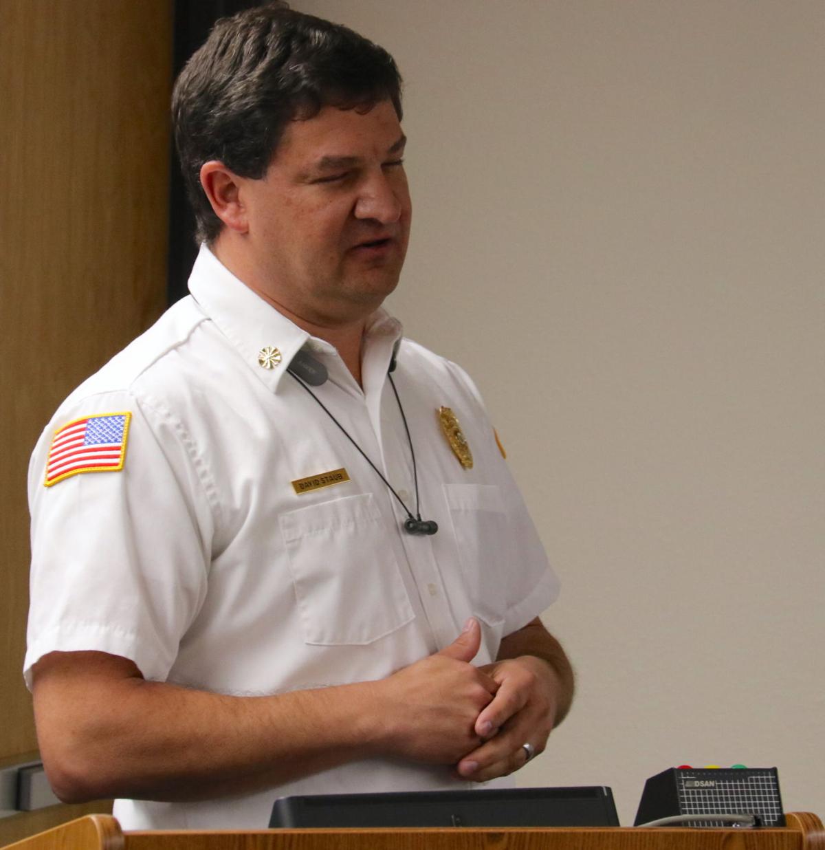 Payson Fire Chief David Staub talking about sprinklers Dec 12, 2019
