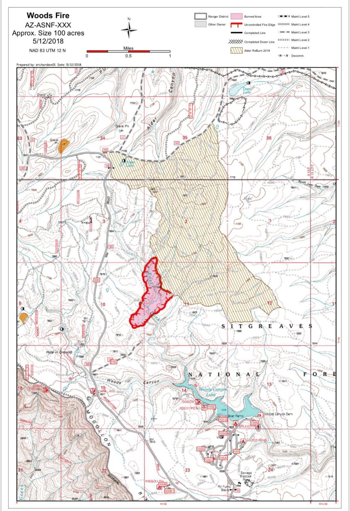 Woods Fire last reported to be 103 acres | Forest ...