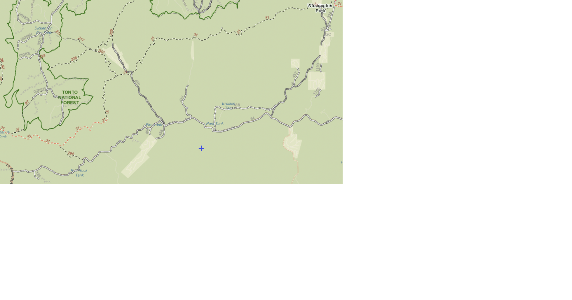 map of geronimo trailhead