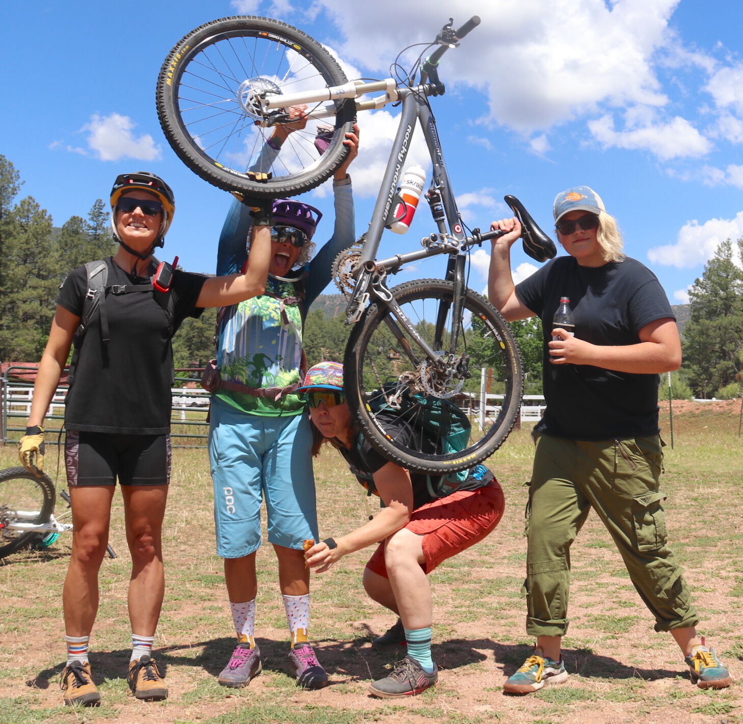 Girls on mountain bikes hotsell