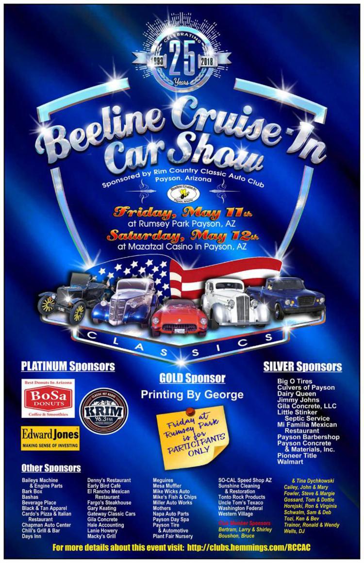 25th Beeline CruiseIn Car Show Calendar
