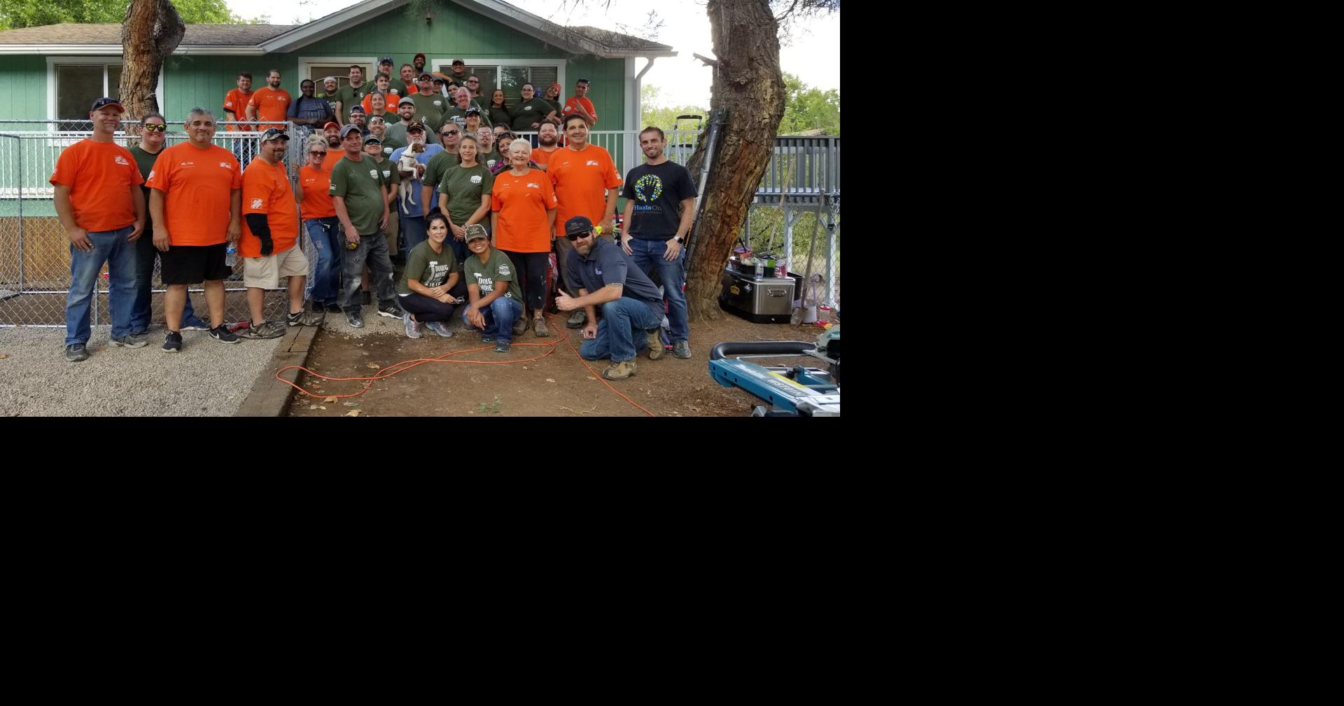 Home Depot Volunteers Transform Home Of Disabled Vet News Paysonroundup Com