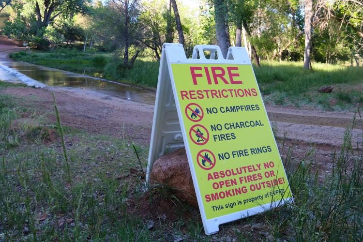 East Verde Estates Fire restriction sign 2020