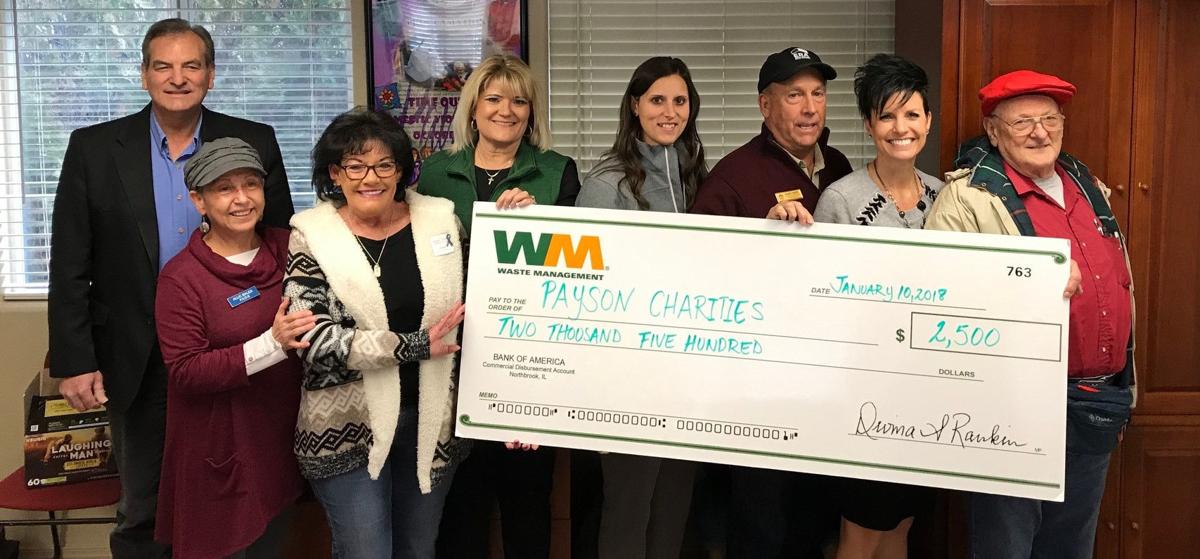 Waste Management donates $2,500 to local charities | Local News | paysonroundup.com