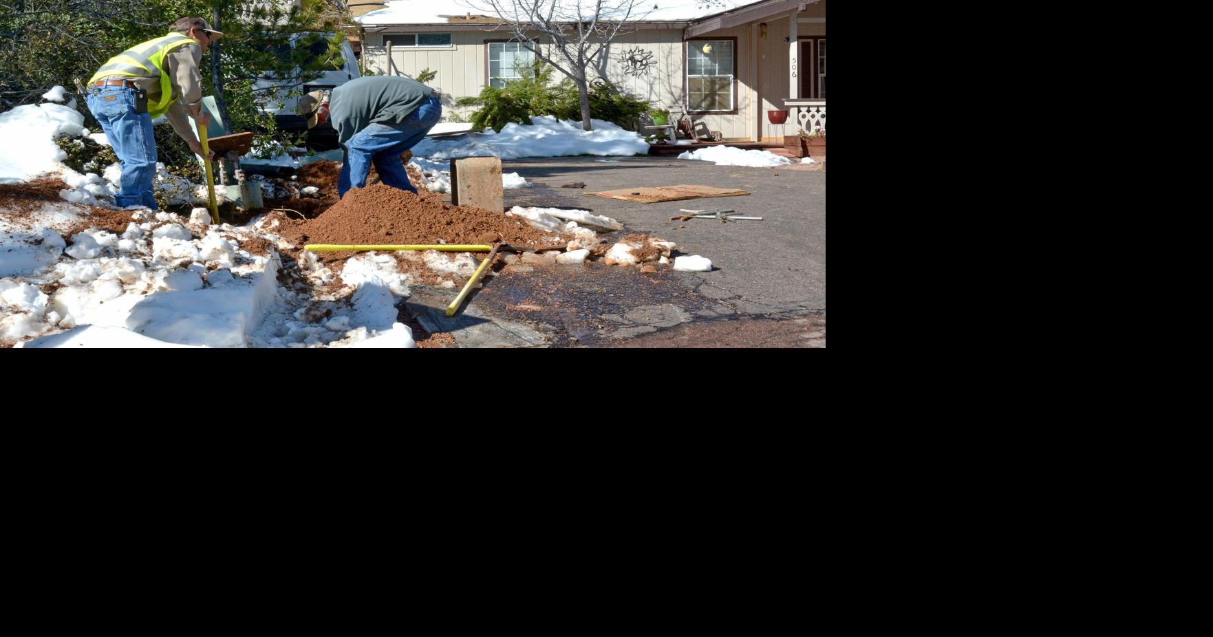 Gas line cut N. Carefree Circle