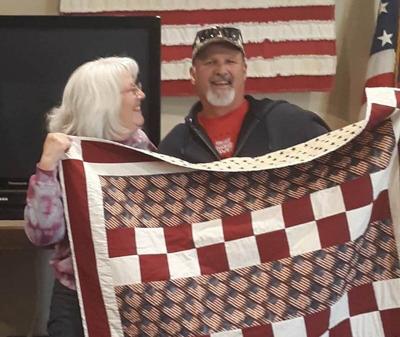 happy vet and quilter
