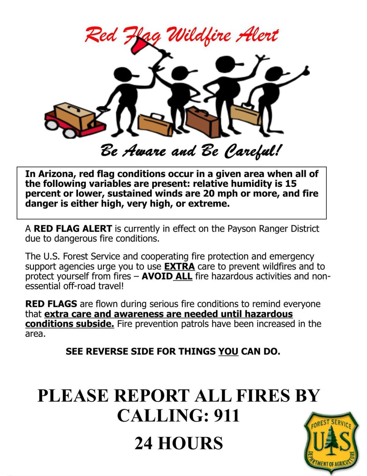 Red Flag Conditions Information Sheets Forest Management Wildfires