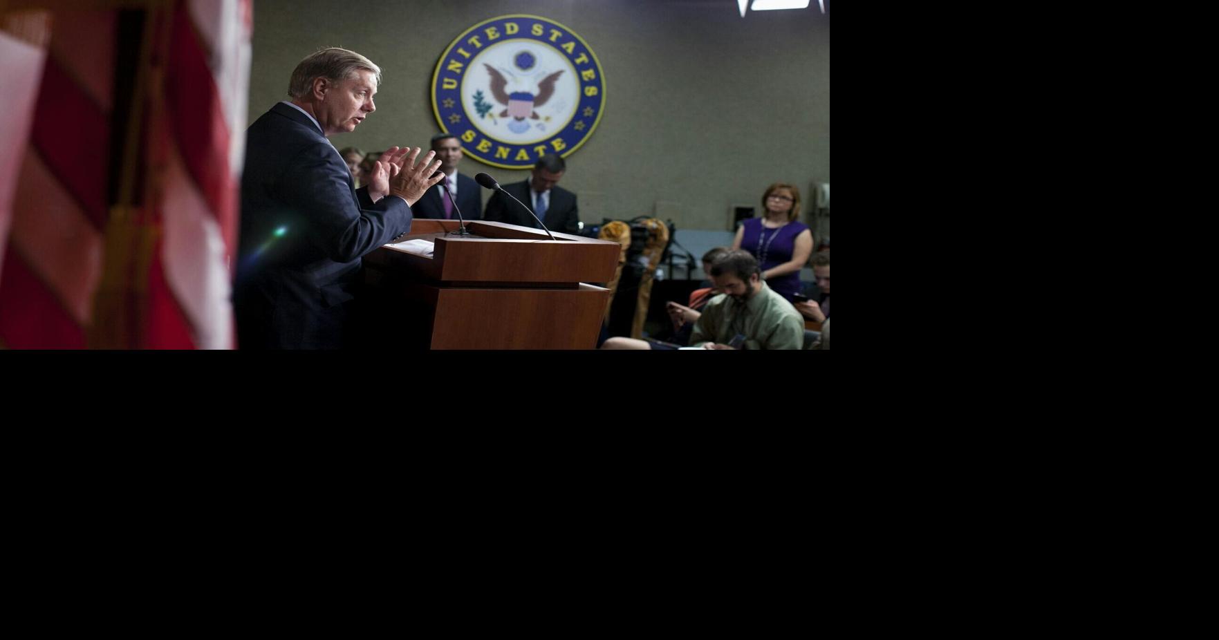 Sen. Lindsey Graham holds a news conference on Capitol Hill in Washington, D.C., on Oct. 8, 2013.