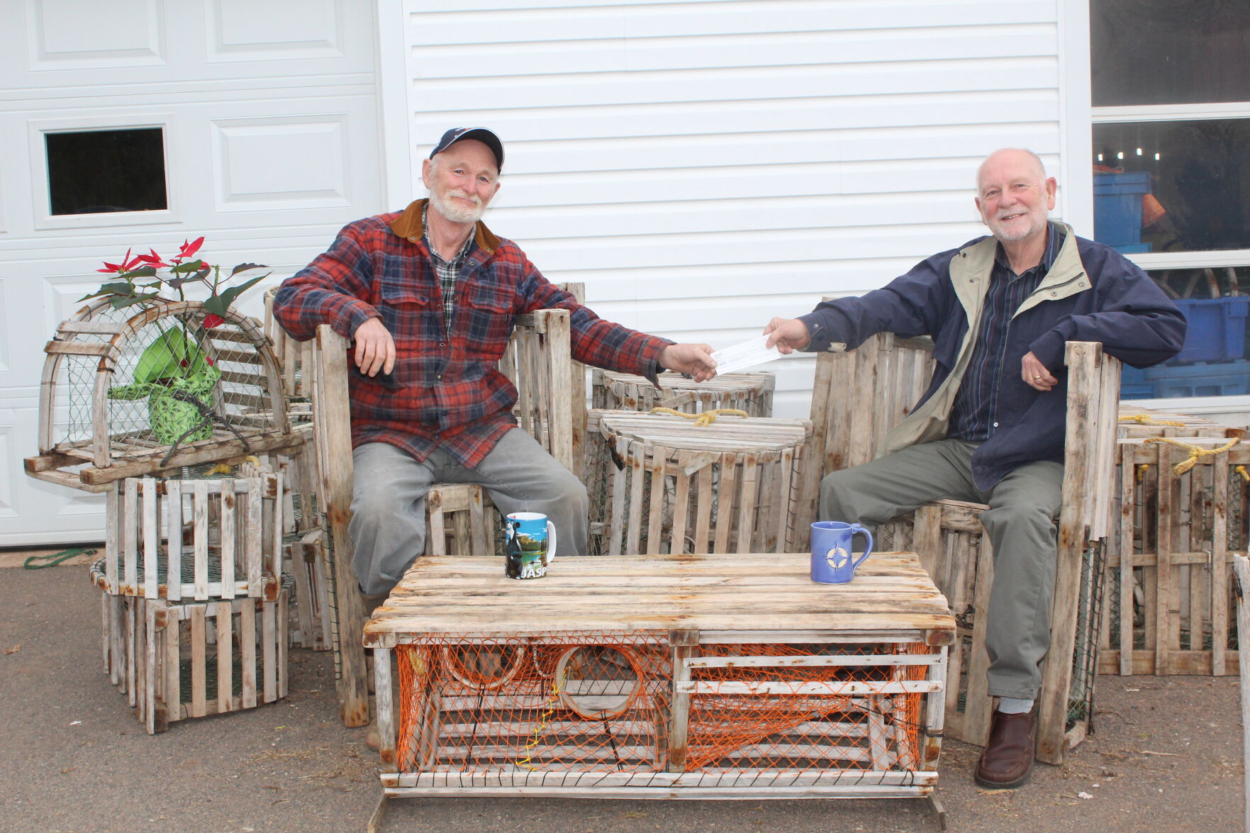 Lobster trap shop coffee table