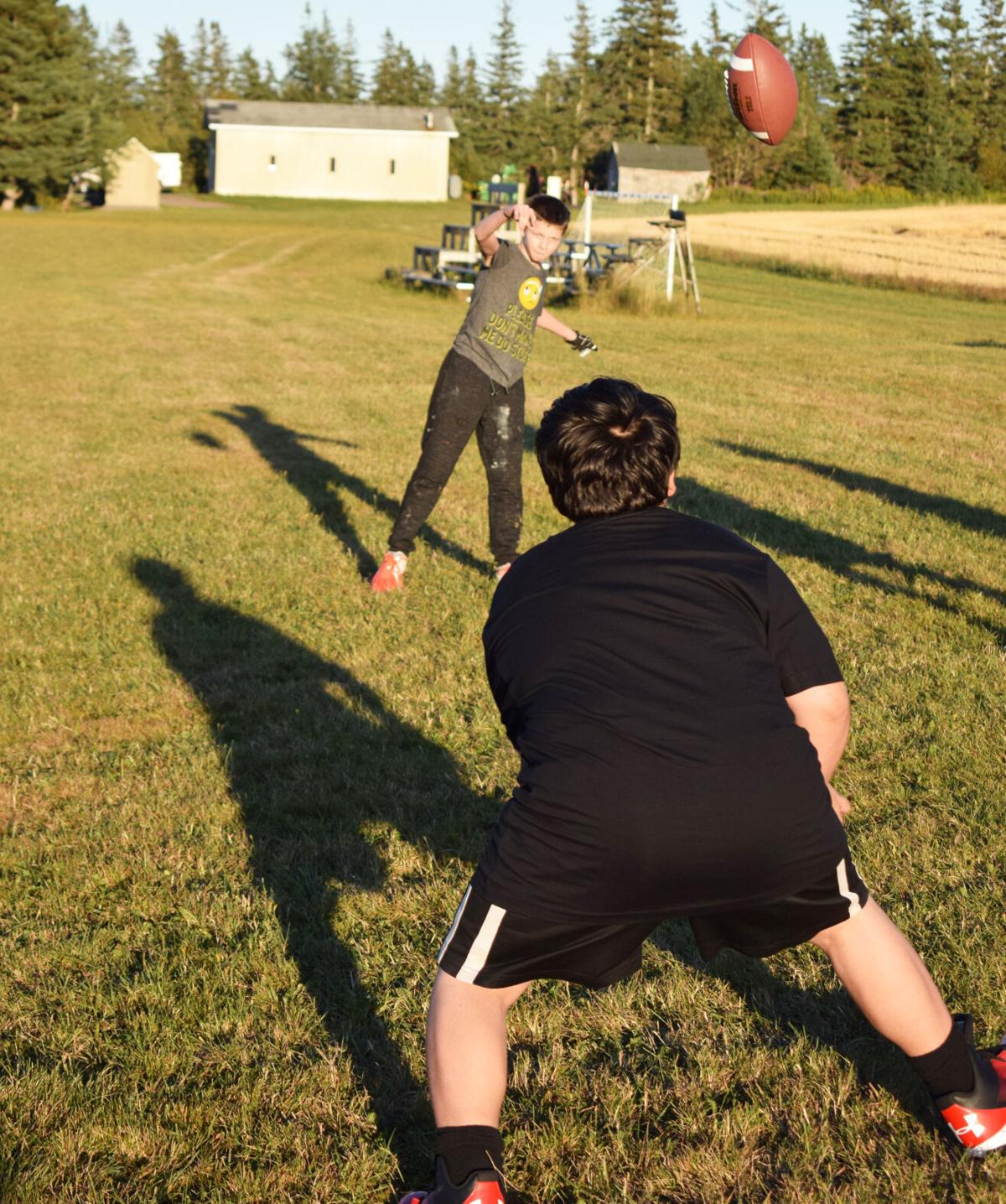 Tackle football practice