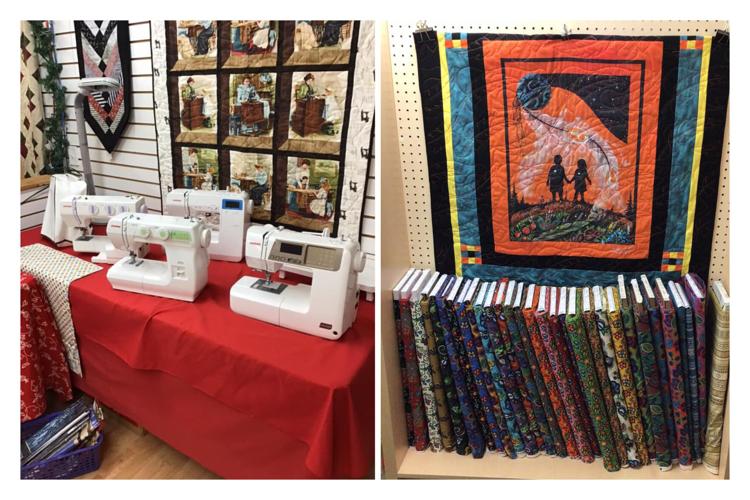 Quilting fabrics and sewing machines